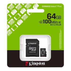 SCHEDA DI MEMORIA MICRO SD per videocamere Full HD - KINGSTON Canva Plus 64GB 150mbs SDS3