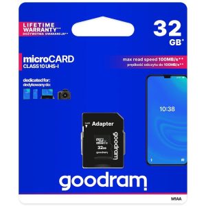 SCHEDA DI MEMORIA Micro SD 32 GB 100mbs class 10 - GOODRAM