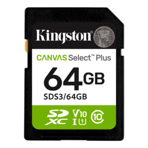 SCHEDA DI MEMORIA MICRO SD per videocamere Full HD - KINGSTON Canva Plus 64GB 150mbs SDS3