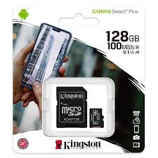 SCHEDA DI MEMORIA MICRO SD KINGSTON 128GB CLASSE 10 CANVAS