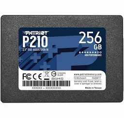 PATRIOT SSD INTERNO P210 256GB 2,5 SATA 6GB/S R/W 500/400
