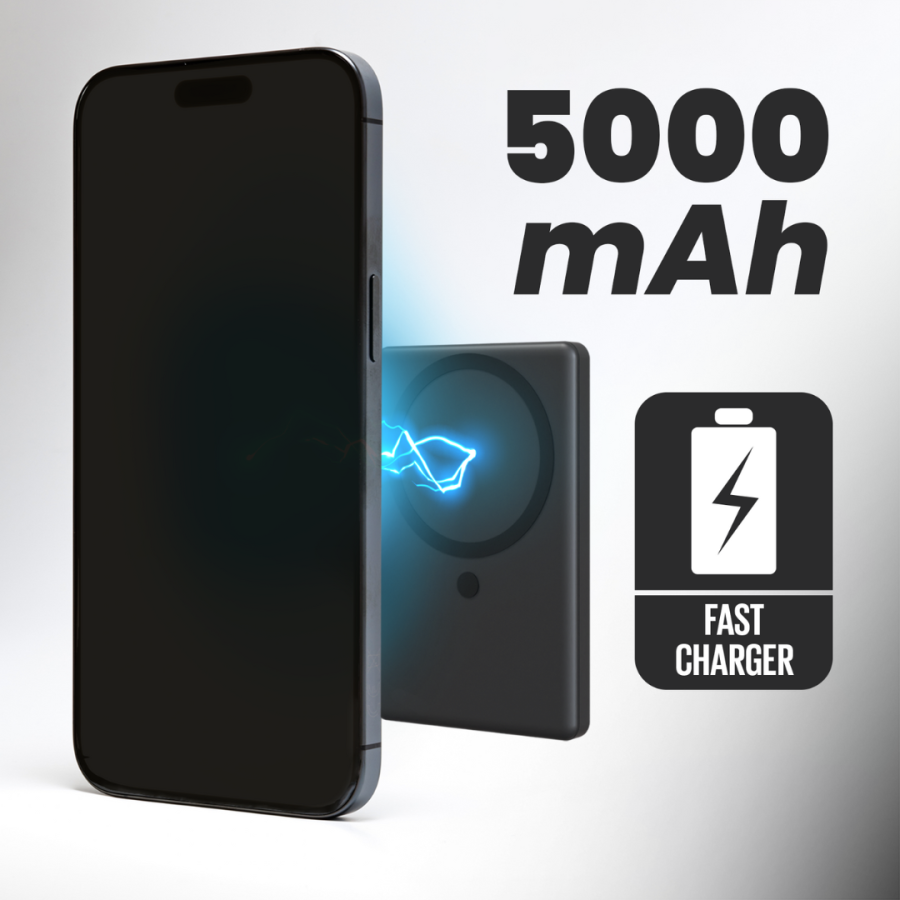 POWERBANK 10000mah WIRELESS MAGNETICO compatibile magsafe 20w - Techmade slim - immagine 2