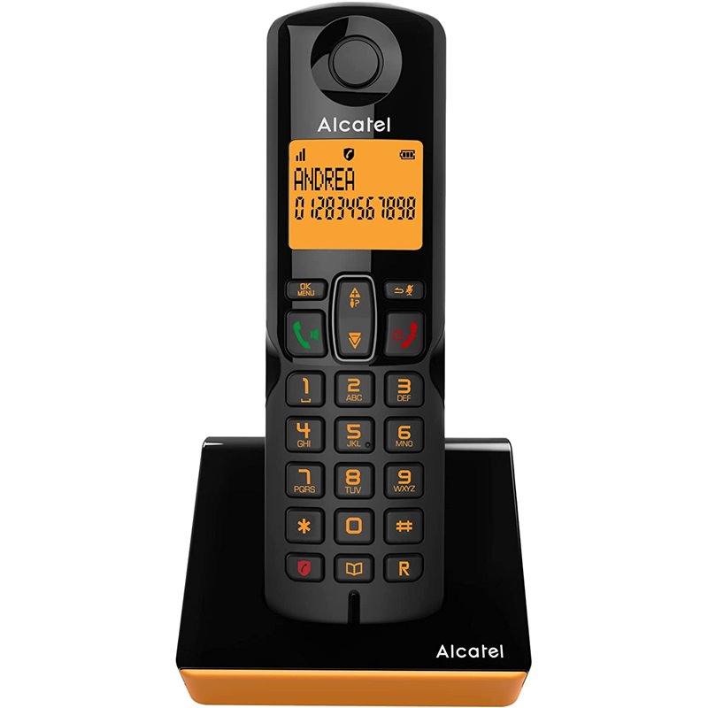 Cordless Alcatel S280 con blocco delle chiamate indesiderate | arancio