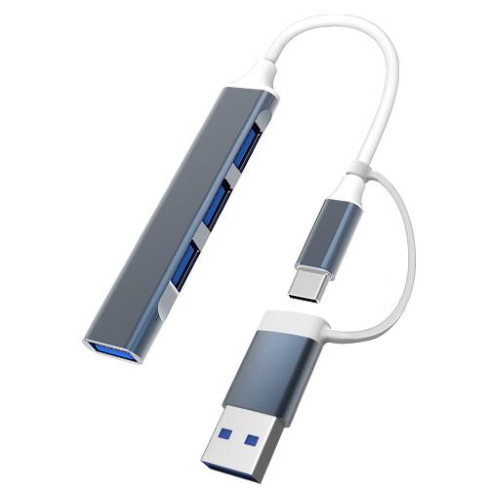 hub adapter type-c/Usb-A Moltiplicatore porte per PC, Macbook, Phone, gaming | 4 porte