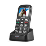 Cellulare senior BRONDI Unico Plus, torcia LED, tasto SOS, Base di ricarica