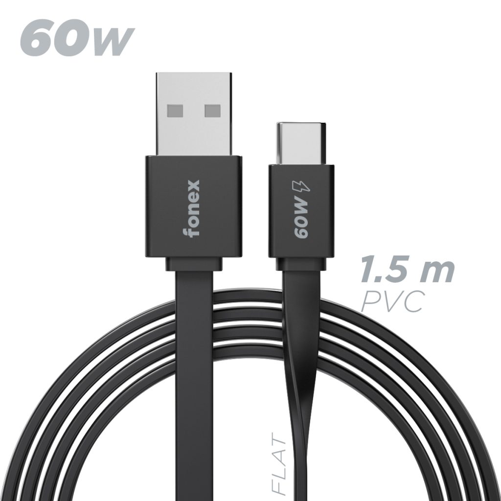 Cavo piatto Usb-A to Usb-C  150cm 60watt - Fonex