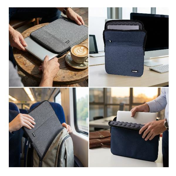 Custodia sleeve porta PC 15.6" - NILOX Tech NXSL15B - immagine 2
