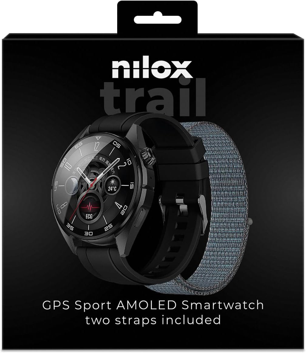Smartwatch NILOX TrailPro Sportivo Amoled 1.43, funzione chiamata, GPS - Black - immagine 3