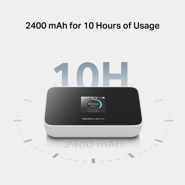 Modem Router con display, WiFi 6 mobile , 287 Mbps, con scheda 4G LTE - MERCUSYS MT115 (Copia) - immagine 2