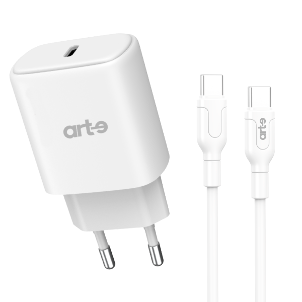 Caricabatterie PD PPS 20W fast charge con cavo USB-C | Artè trendy series
