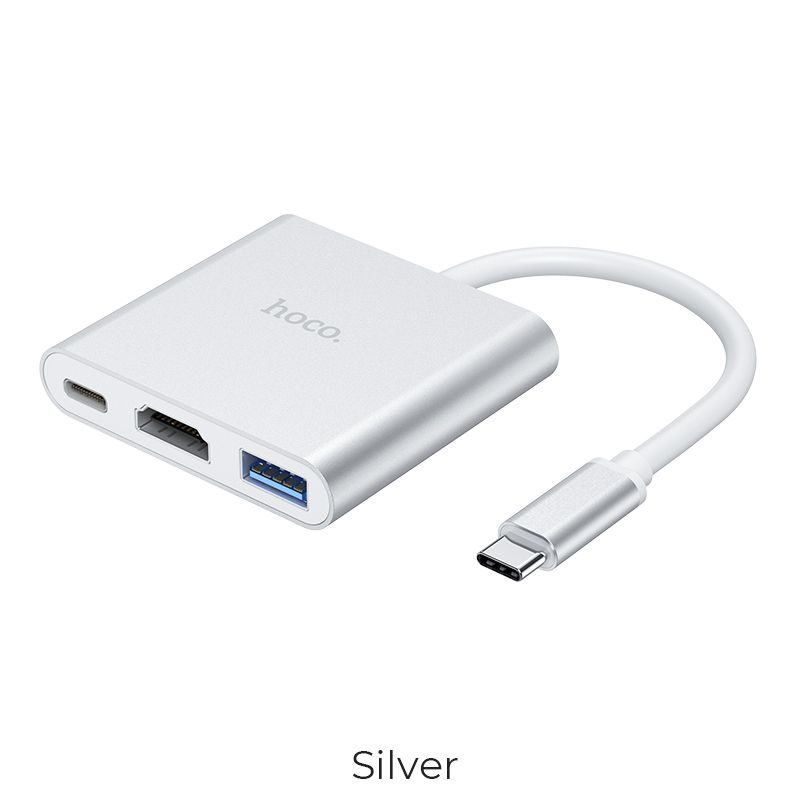 HUB convertitore multiporte da Usb-C a HDMI, Usb-A 3.0, Usb-c | HOCO HB14 - immagine 4
