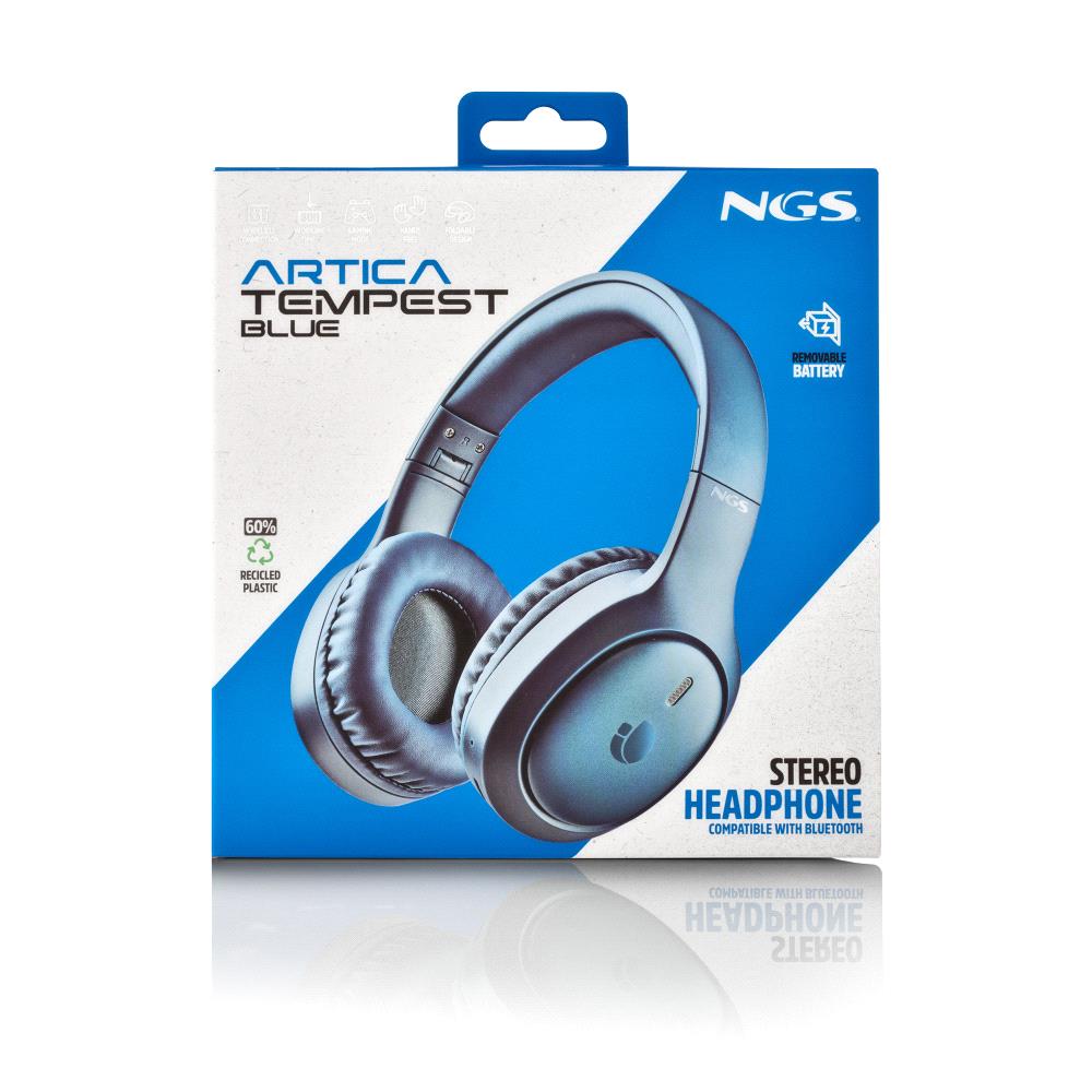 Cuffie Sovraurali Senza Fili wireless bluetooth pieghevoli - NGS ARTICA TEMPEST blue - immagine 2
