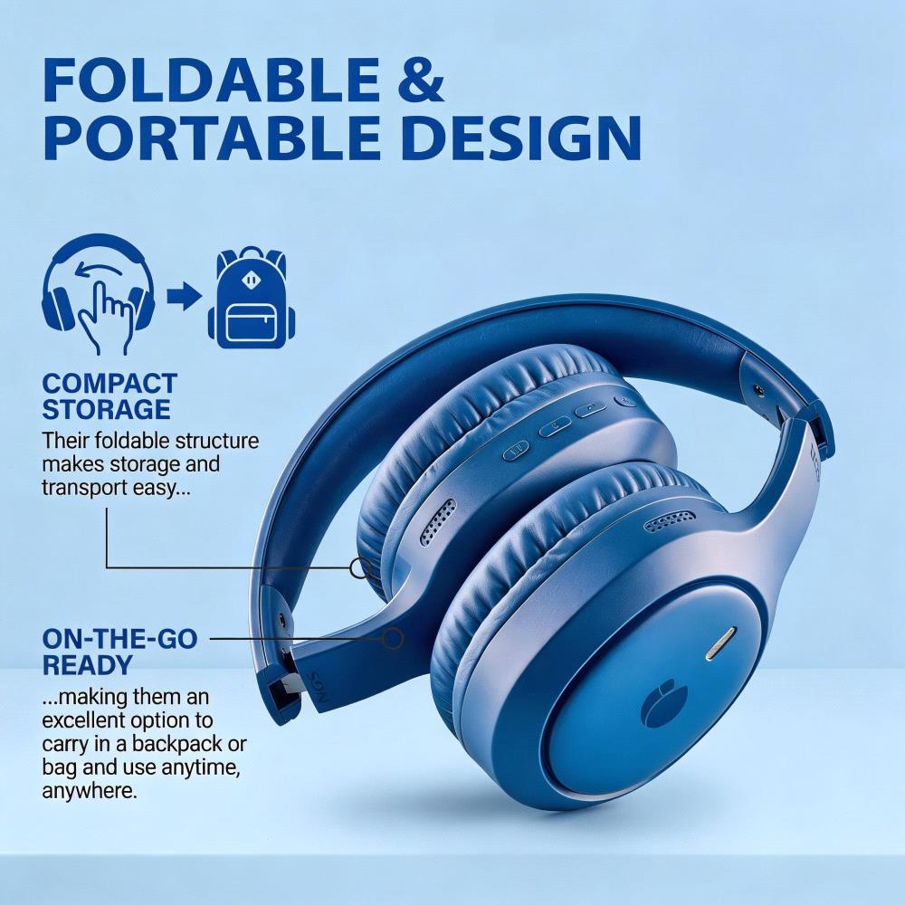 Cuffie Sovraurali Senza Fili wireless bluetooth pieghevoli - NGS ARTICA TEMPEST blue