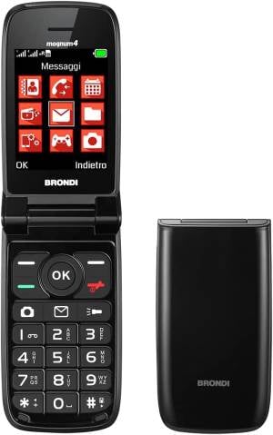 Cellulare a conchiglia Brondi Magnum 4 - nero