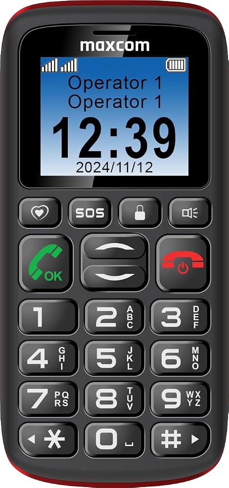 Cellulare senior MAXCOM MM428L, torcia LED, tasto SOS